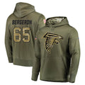 Pkot A.Falcons #65 Matthew Bergeron Player Olive Salute to Service Hoodies Stitched Jerseys