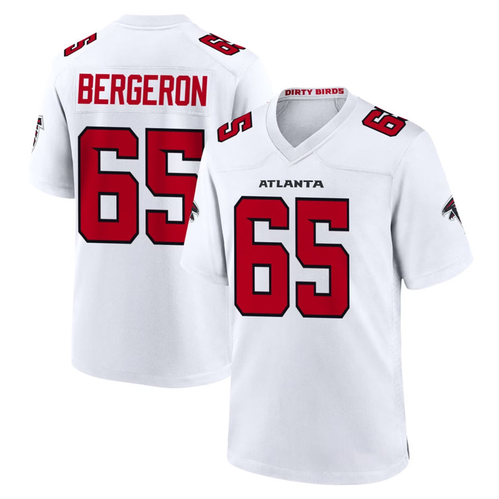 Pkot A.Falcons #65 Matthew Bergeron Player White Team Color Home Game Stitched Jerseys