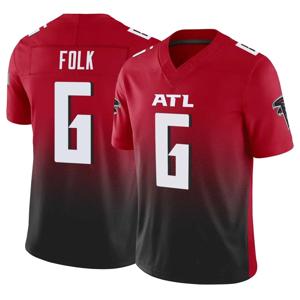 Pkot A.Falcons #6 Nick Folk Player Red Vapor F.U.S.E. Limited Home Game Stitched Jerseys