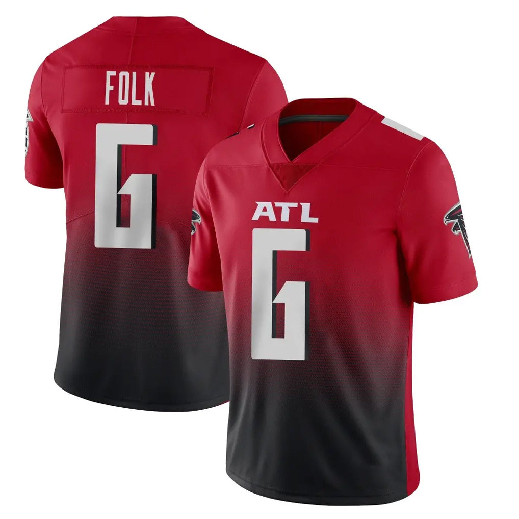 Pkot A.Falcons #6 Nick Folk Player Red Vapor Untouchable Limited Home Game Stitched Jerseys