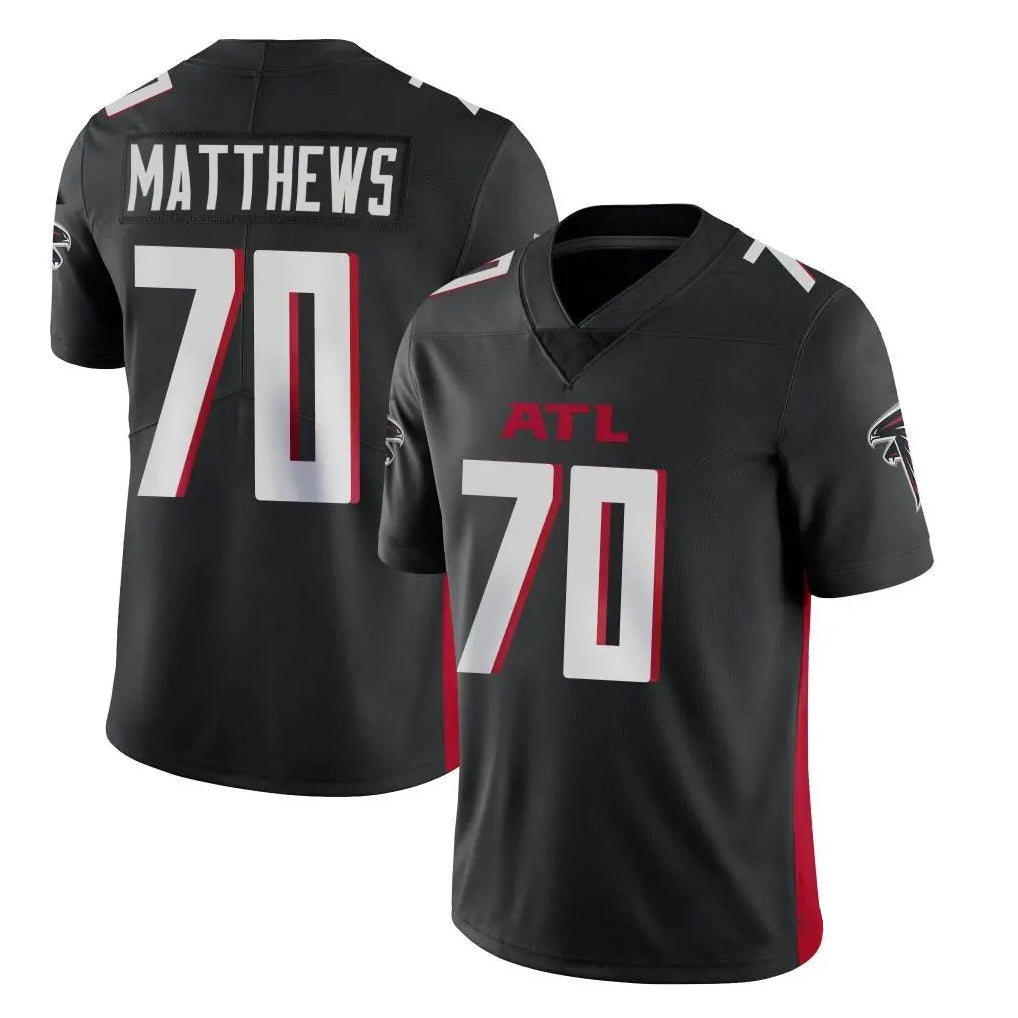 Pkot A.Falcons #70 Jake Matthews Player Black Vapor Untouchable Limited Home Game Stitched Jerseys