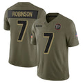 Pkot A.Falcons #7 Bijan Robinson Player Olive 2025 Salute To Service Limited Stitched Jerseys
