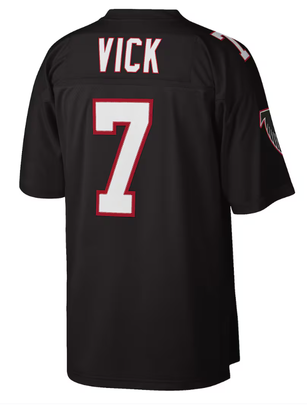Pkot A.Falcons #7 Michael Vick Mitchell & Ness Black Big & Tall 2002 Retired Player Replica Stitched Jerseys