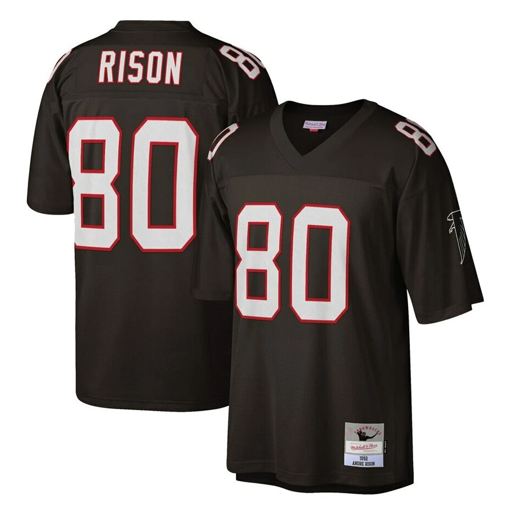 Pkot A.Falcons #80 Andre Rison Player Mitchell & Ness Black 1992 Legacy Stitched Jerseys
