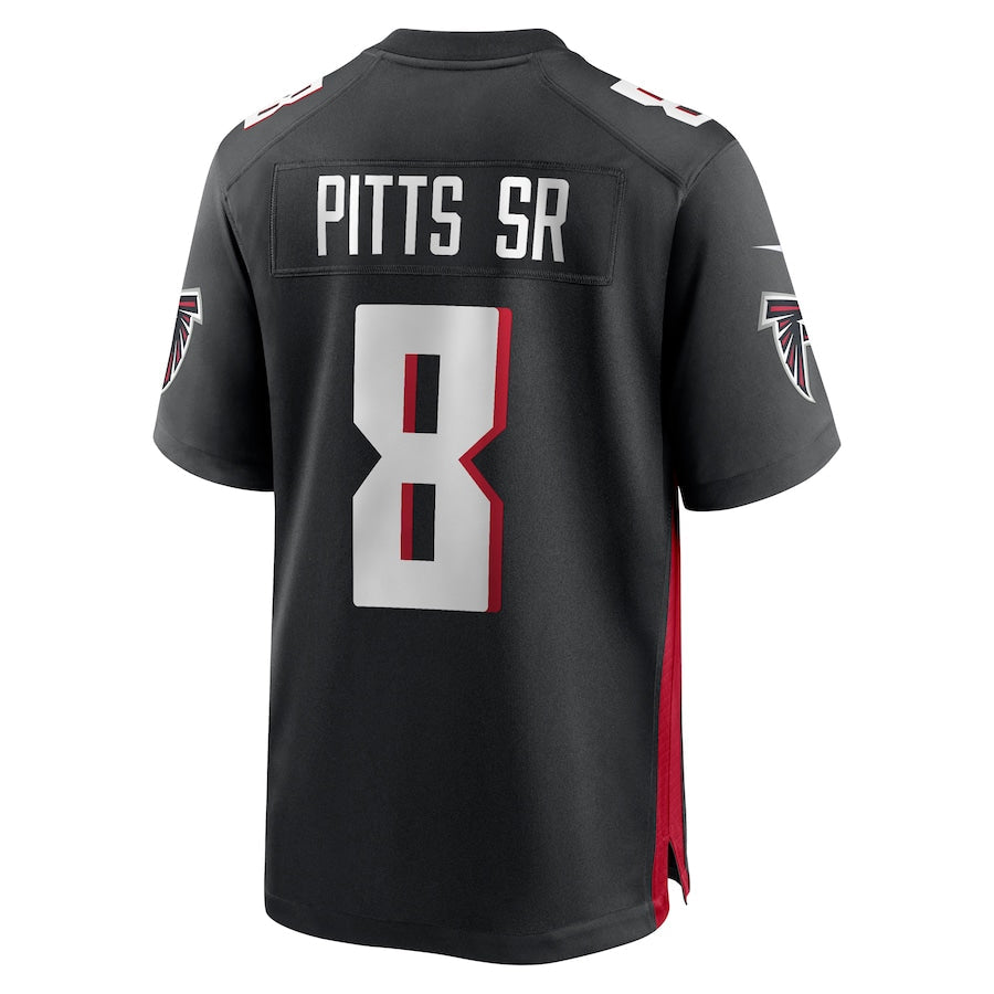 Pkot A.Falcons #8 Kyle Pitts Sr. Player Black Home Game Stitched Jerseys