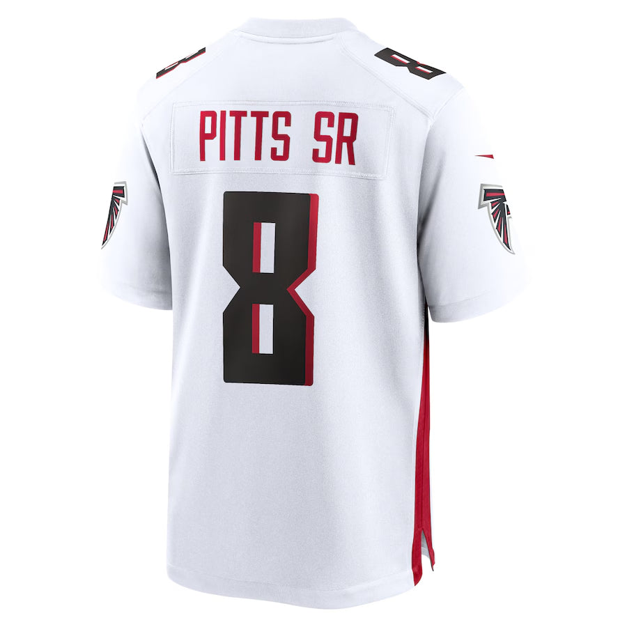 Pkot A.Falcons #8 Kyle Pitts Sr. Player White Home Game Stitched Jerseys