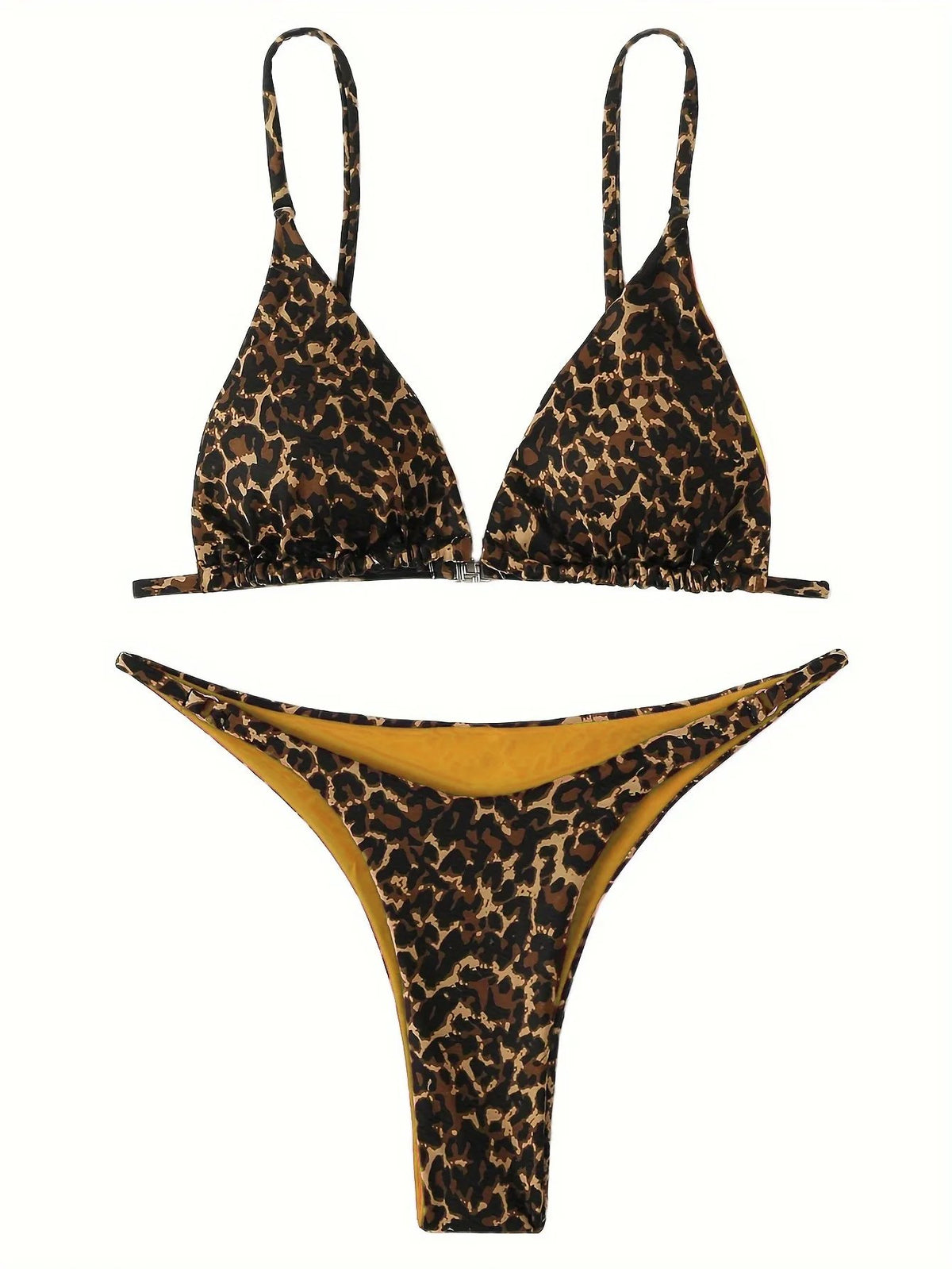 2026 Micro Leopard Bikini Women High Cut Bandage Push Up Swimsuit Sexy Bathing Suit Padded Thong