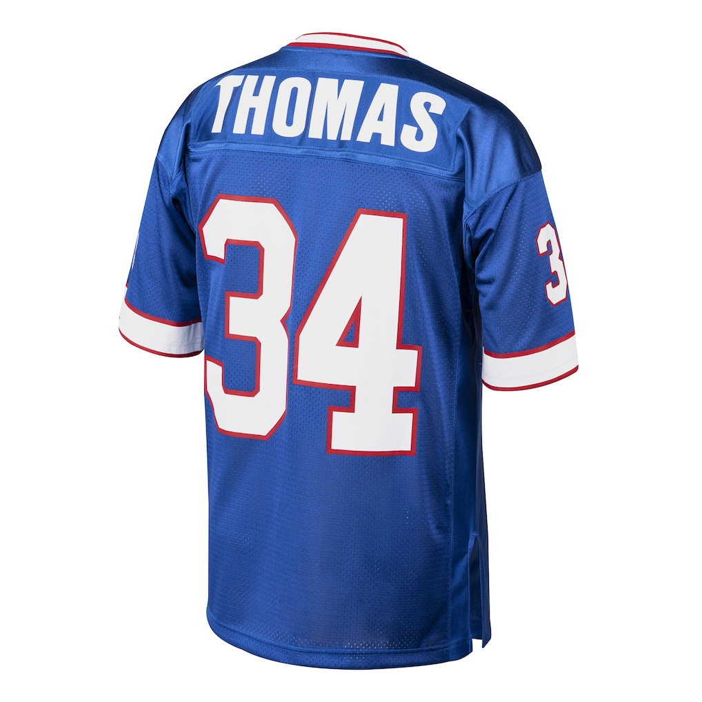 Pkot B.Bills 1985 #34 Thurman Thomas Mitchell & Ness Royal Authentic Throwback Retired Player Puhic Stitched Jerseys