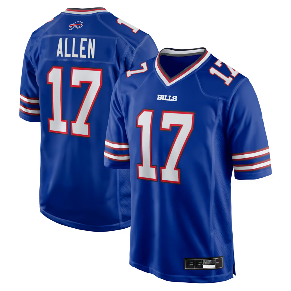 Pkot B.Bills #17 Josh Allen Royal Team Game Player Stitched Jerseys