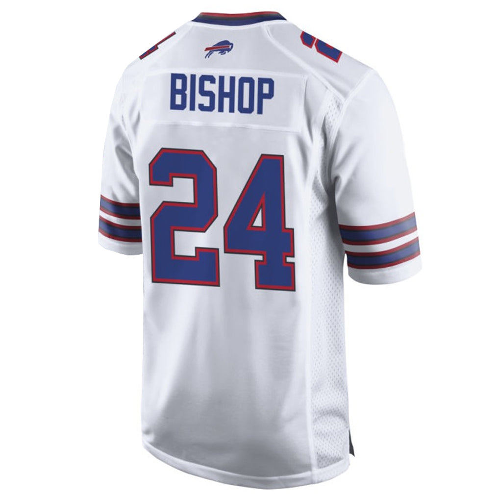 Pkot B.Bills #24 Cole Bishop Player White Home Game Stitched Jerseys