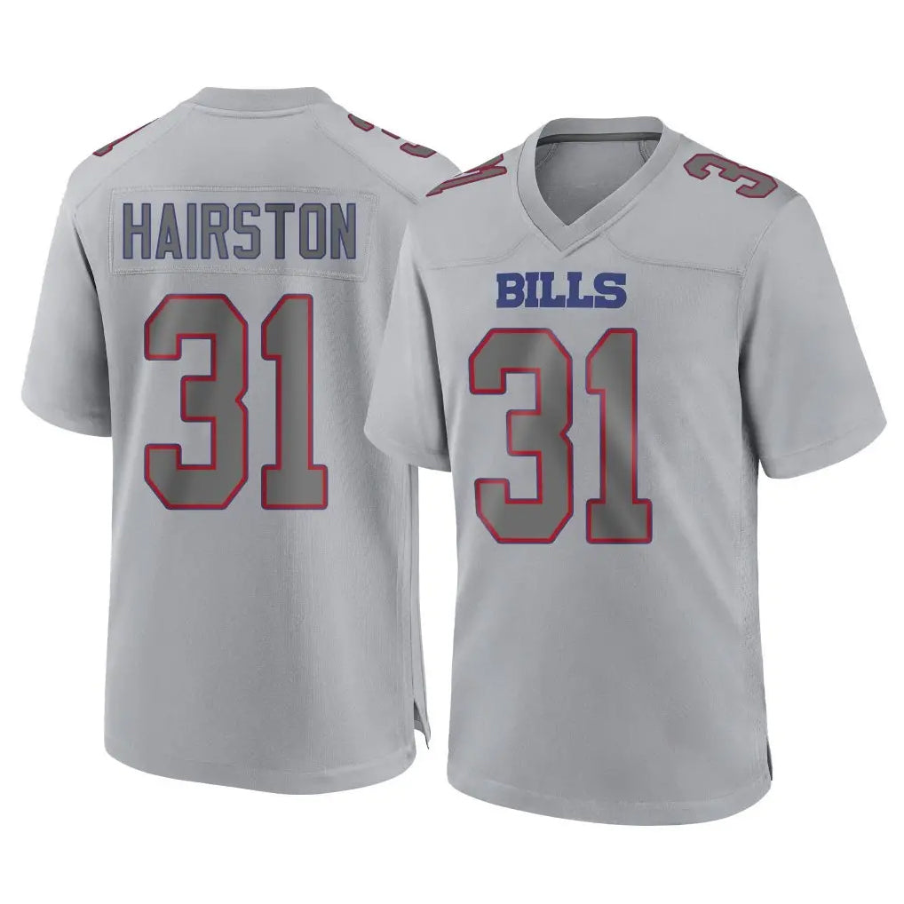 Pkot B.Bills #31 Maxwell Hairston Player Gray Fashion Home Game Stitched Jerseys