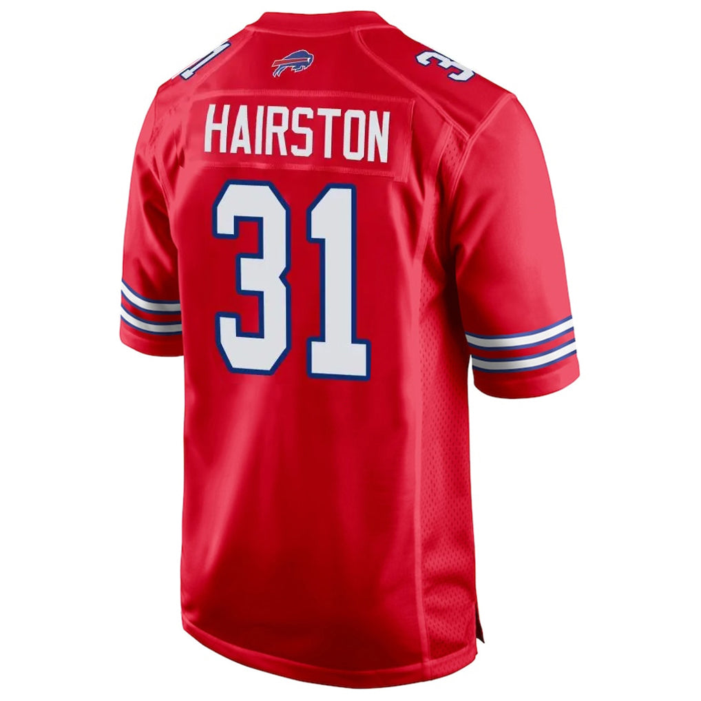 Pkot B.Bills #31 Maxwell Hairston Player Red Home Game Stitched Jerseys