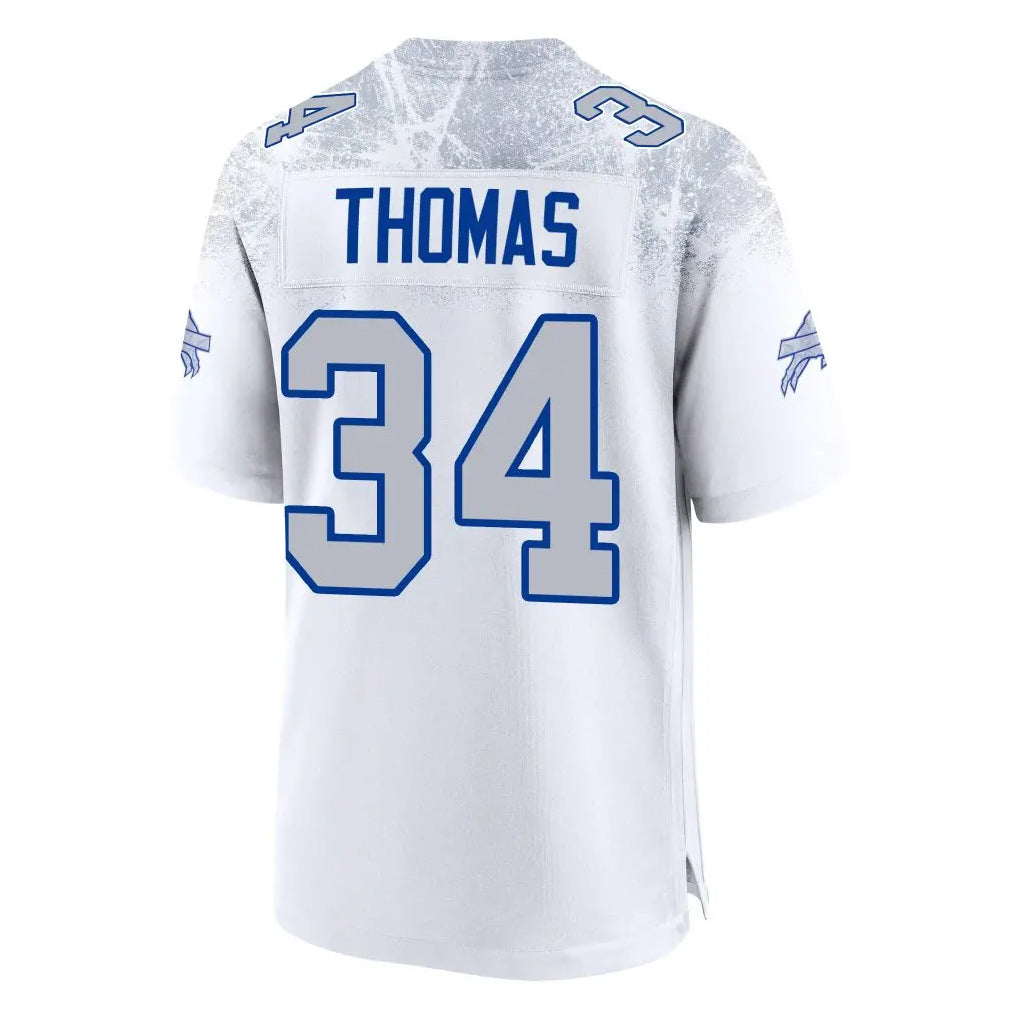 Pkot B.Bills #34 Thurman Thomas Player White Rivalries Collection Game Stitched Jerseys