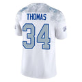 Pkot B.Bills #34 Thurman Thomas Player White Rivalries Collection Vapor Limited Stitched Jerseys