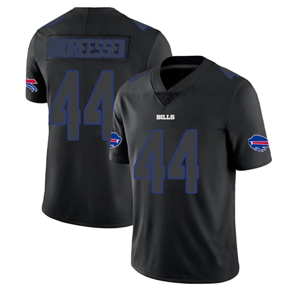 Pkot B.Bills #44 Joe Andreessen Player Black Impact Limited Home Game Stitched Jerseys