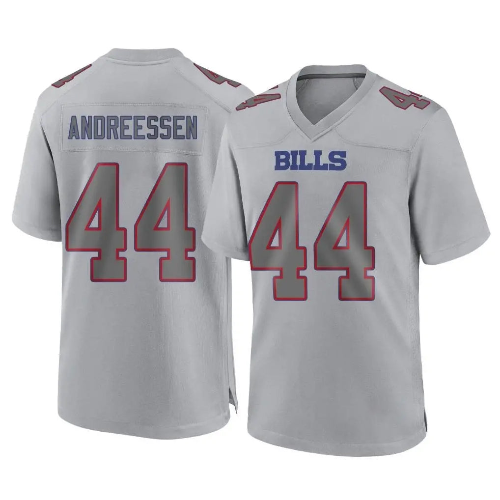 Pkot B.Bills #44 Joe Andreessen Player Gray Fashion Home Game Stitched Jerseys