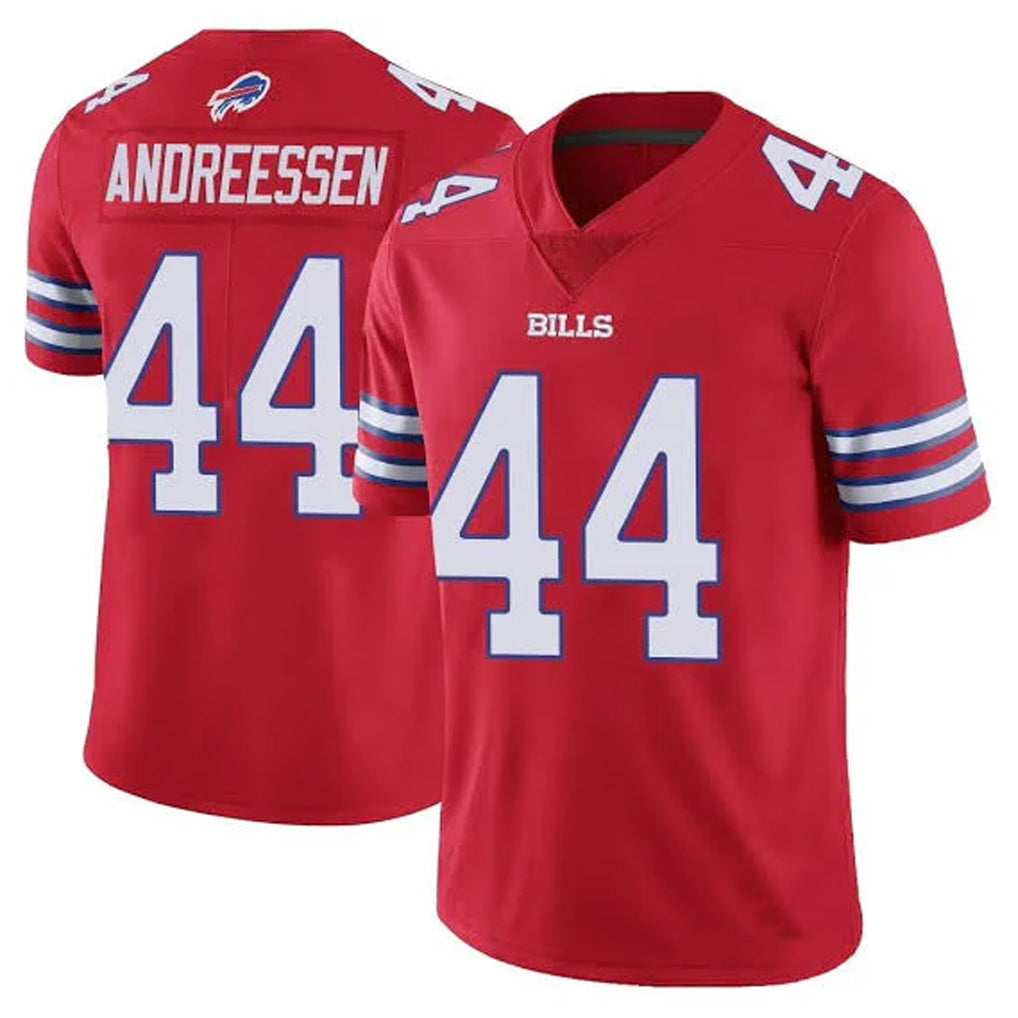 Pkot B.Bills #44 Joe Andreessen Player Red Vapor Untouchable Limited Stitched Jerseys
