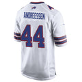 Pkot B.Bills #44 Joe Andreessen Player White Home Game Stitched Jerseys