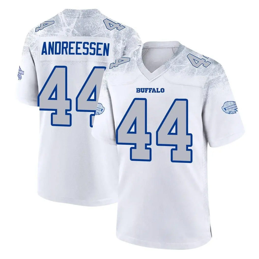 Pkot B.Bills #44 Joe Andreessen Player White Rivalries Collection Stitched Jerseys
