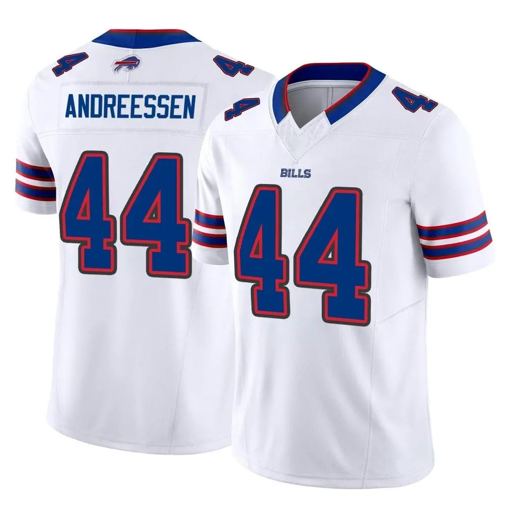 Pkot B.Bills #44 Joe Andreessen Player White Vapor F.U.S.E. Limited Home Game Stitched Jerseys