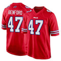 Pkot B.Bills #47 Christian Benford Player Red Home Game Stitched Jerseys