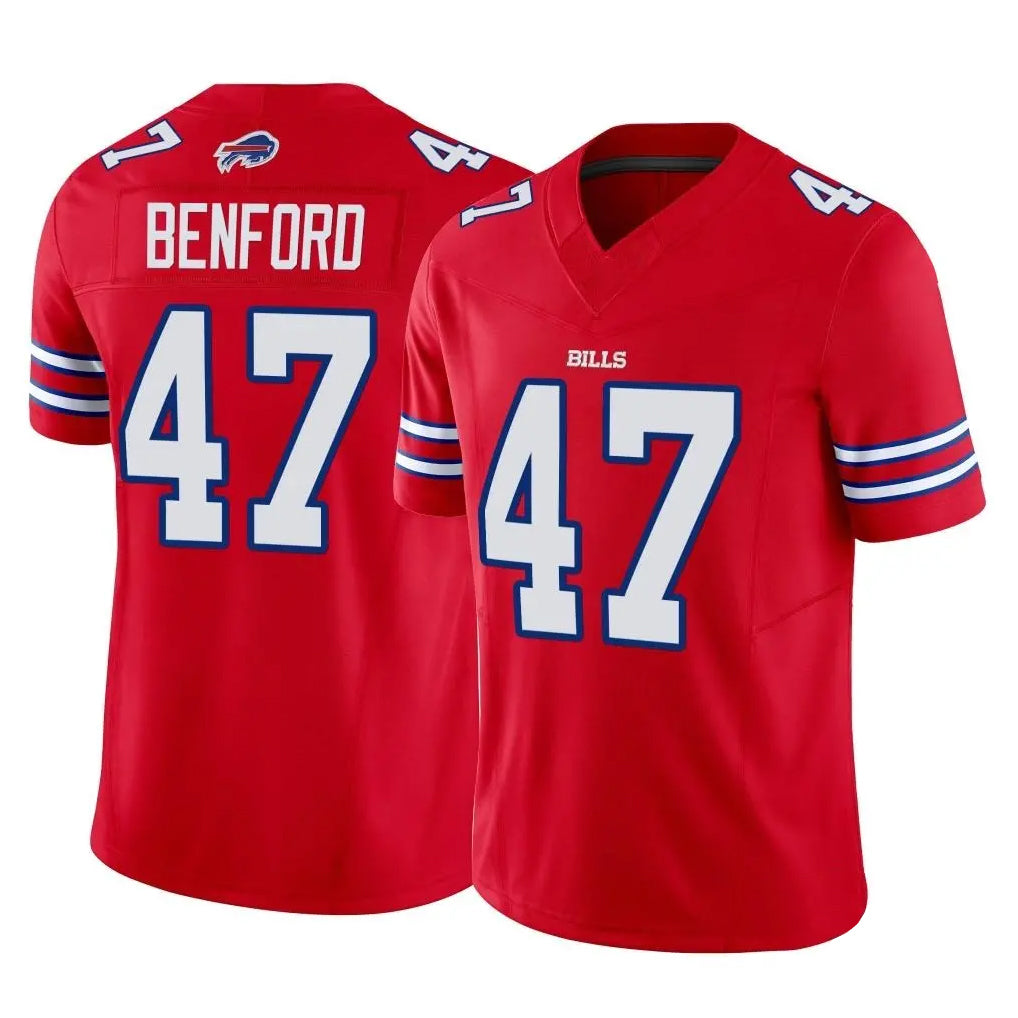 Pkot B.Bills #47 Christian Benford Player Red Vapor F.U.S.E. Limited Stitched Jerseys