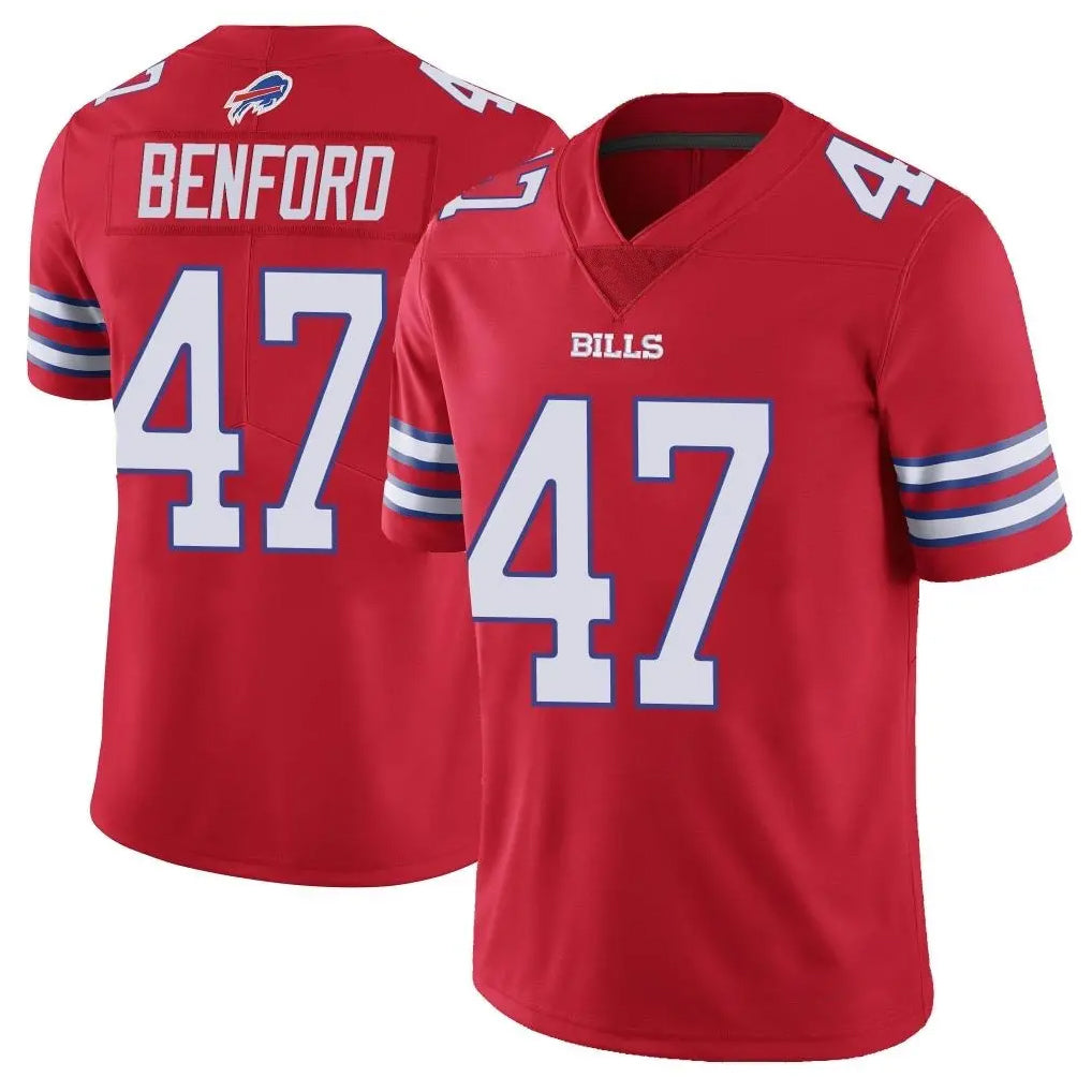 Pkot B.Bills #47 Christian Benford Player Red Vapor Untouchable Limited Stitched Jerseys