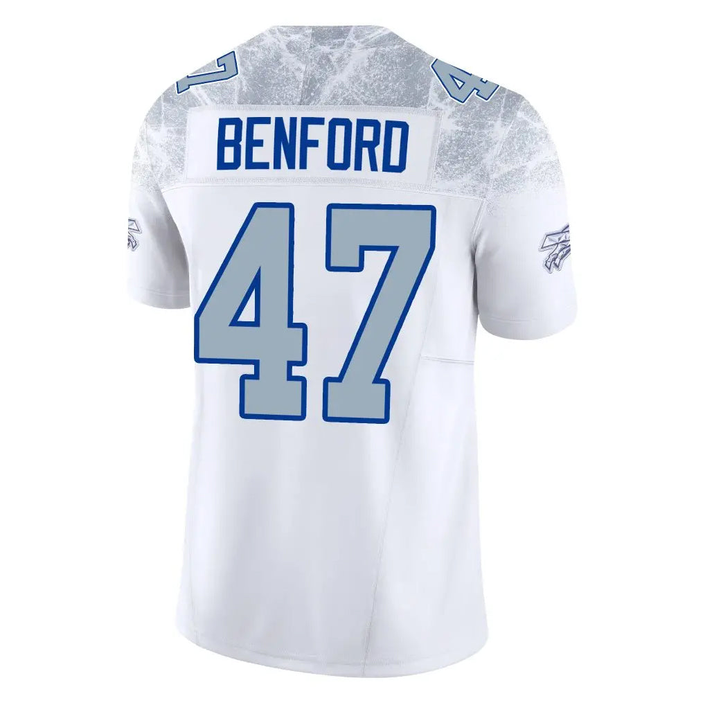 Pkot B.Bills #47 Christian Benford Player White Rivalries Collection Limited Home Game Stitched Jerseys