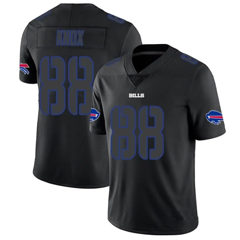 Pkot B.Bills #88 Dawson Knox Player Black Impact Limited Stitched Jerseys