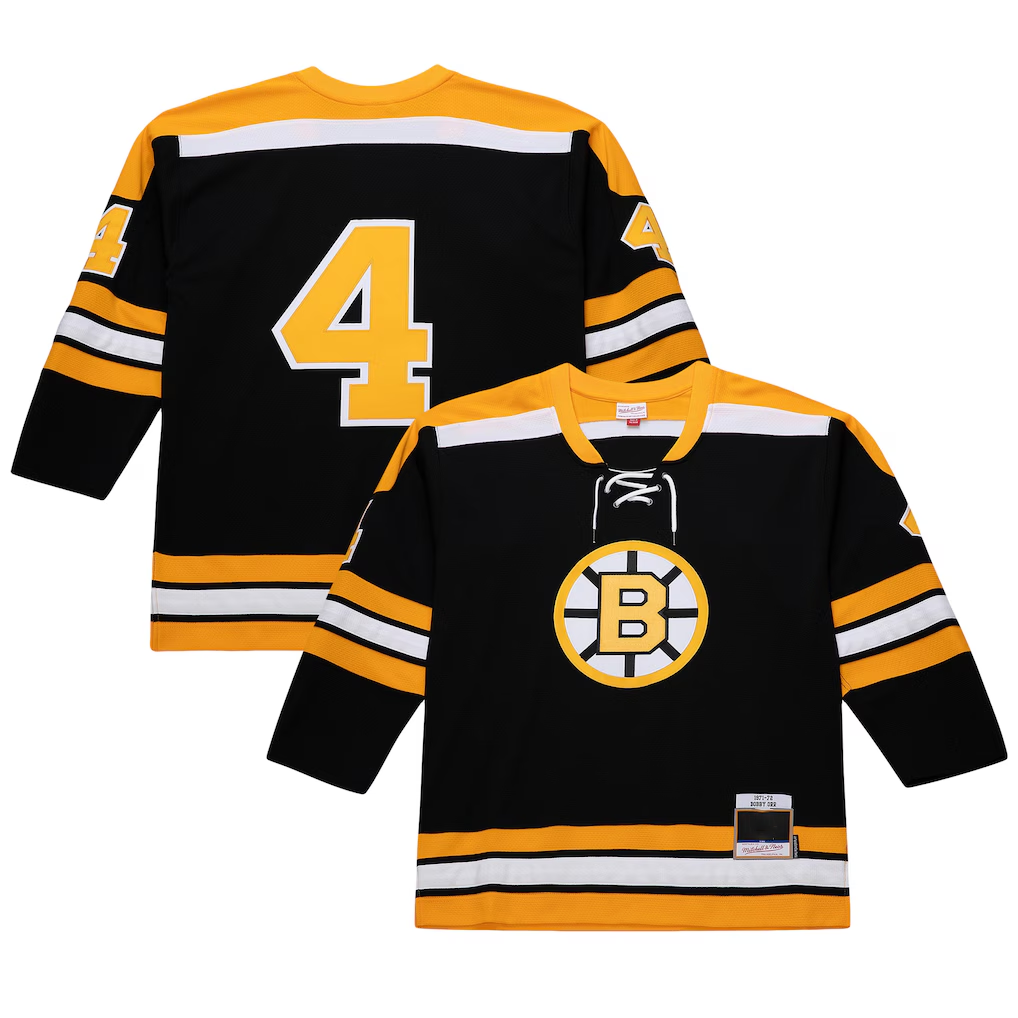 Pkot B.Bruins Bobby Orr Mitchell & Ness Black Big & Tall 197172 Blue Line 2.0 Stitched Jerseys