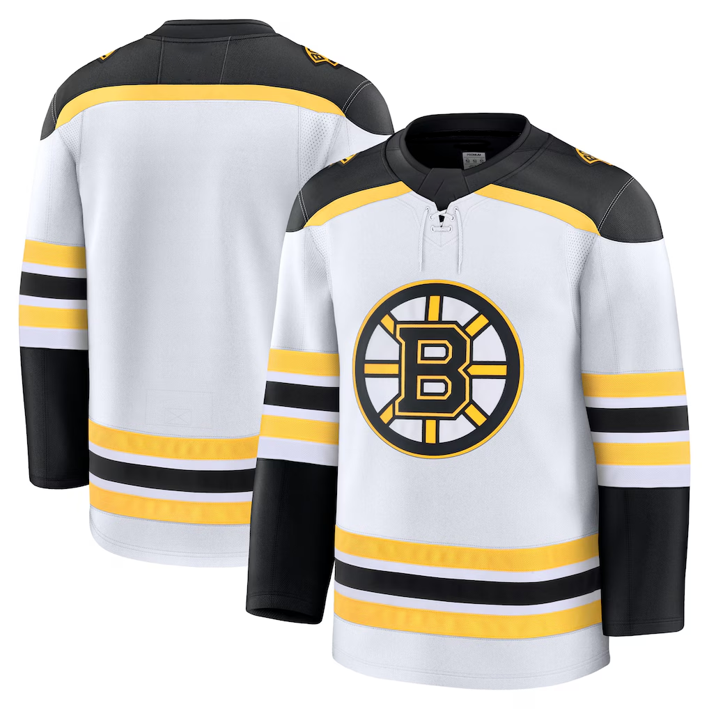 Pkot B.Bruins White Away Premium Stitched Jerseys