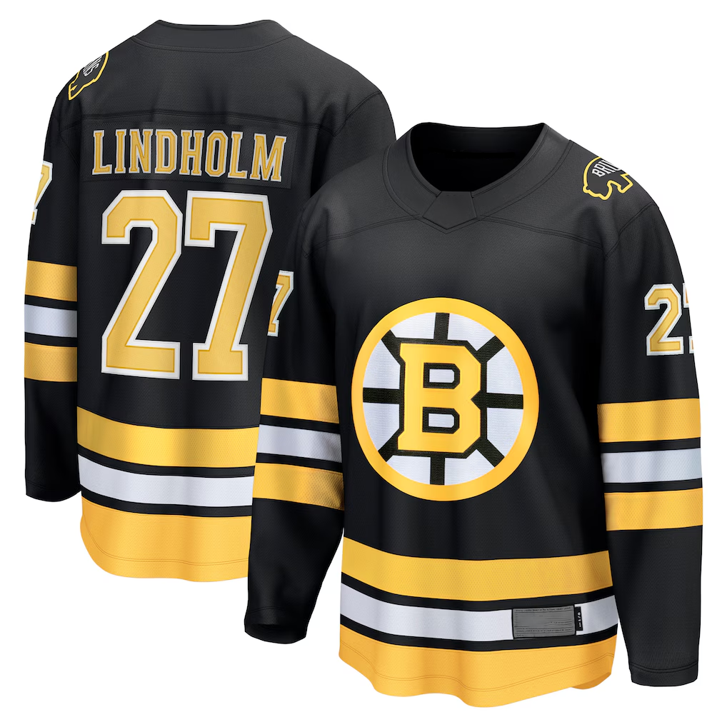 Pkot B.Bruins #27 Hampus Lindholm Black Home Breakaway Player Stitched Jerseys
