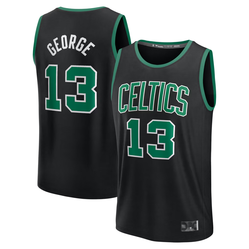 Pkot B.Celtics #13 Paul George Black Fast Break Replica Jerseys - Statement Edition