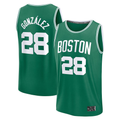 Pkot B.Celtics #28 Hugo Gonzalez Kelly Green 2025  Draft First Round Pick Fast Break Replica Jerseys - Icon Edition