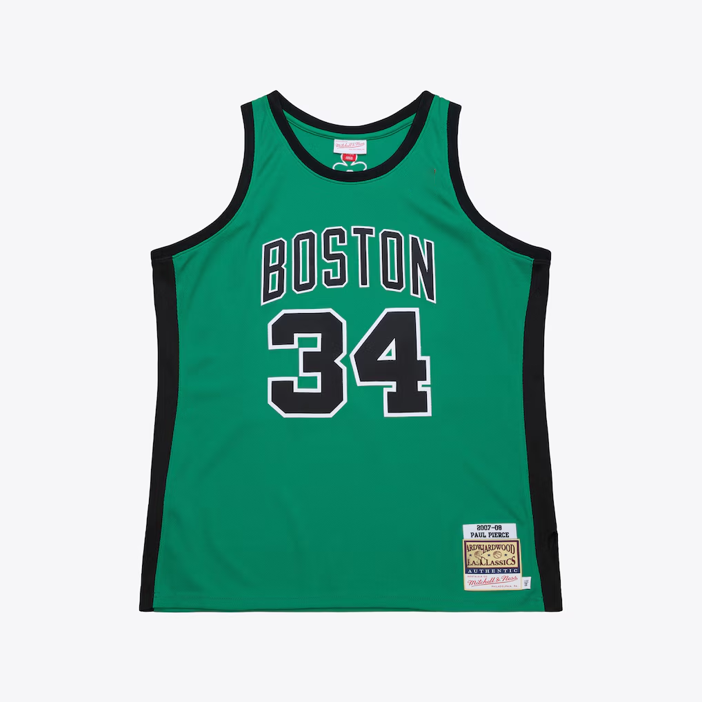 Pkot B.Celtics #34 Paul Pierce Mitchell & Ness Kelly Green 2007-08 Hardwood Classics Authentic Jerseys