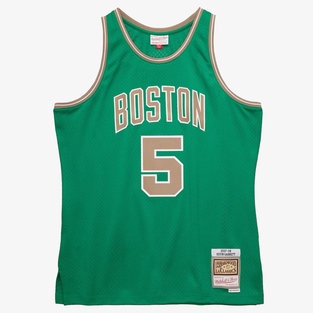 Pkot B.Celtics #5 Kevin Garnett Mitchell & Ness Kelly Green 2007-08 Hardwood Classics Swingman Jerseys