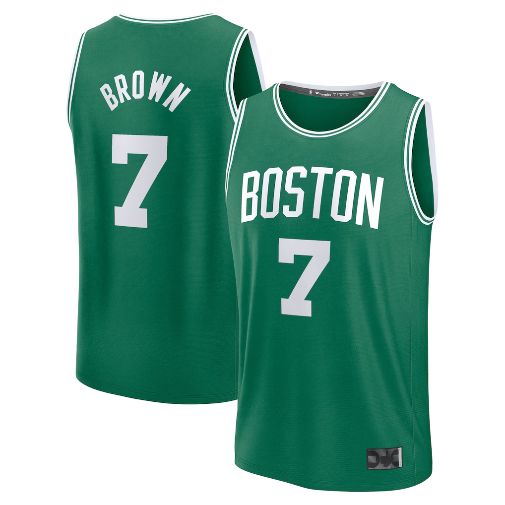 Pkot B.Celtics #7 Jaylen Brown  Kelly Green Fast Break Replica Player Jerseys - Icon Edition