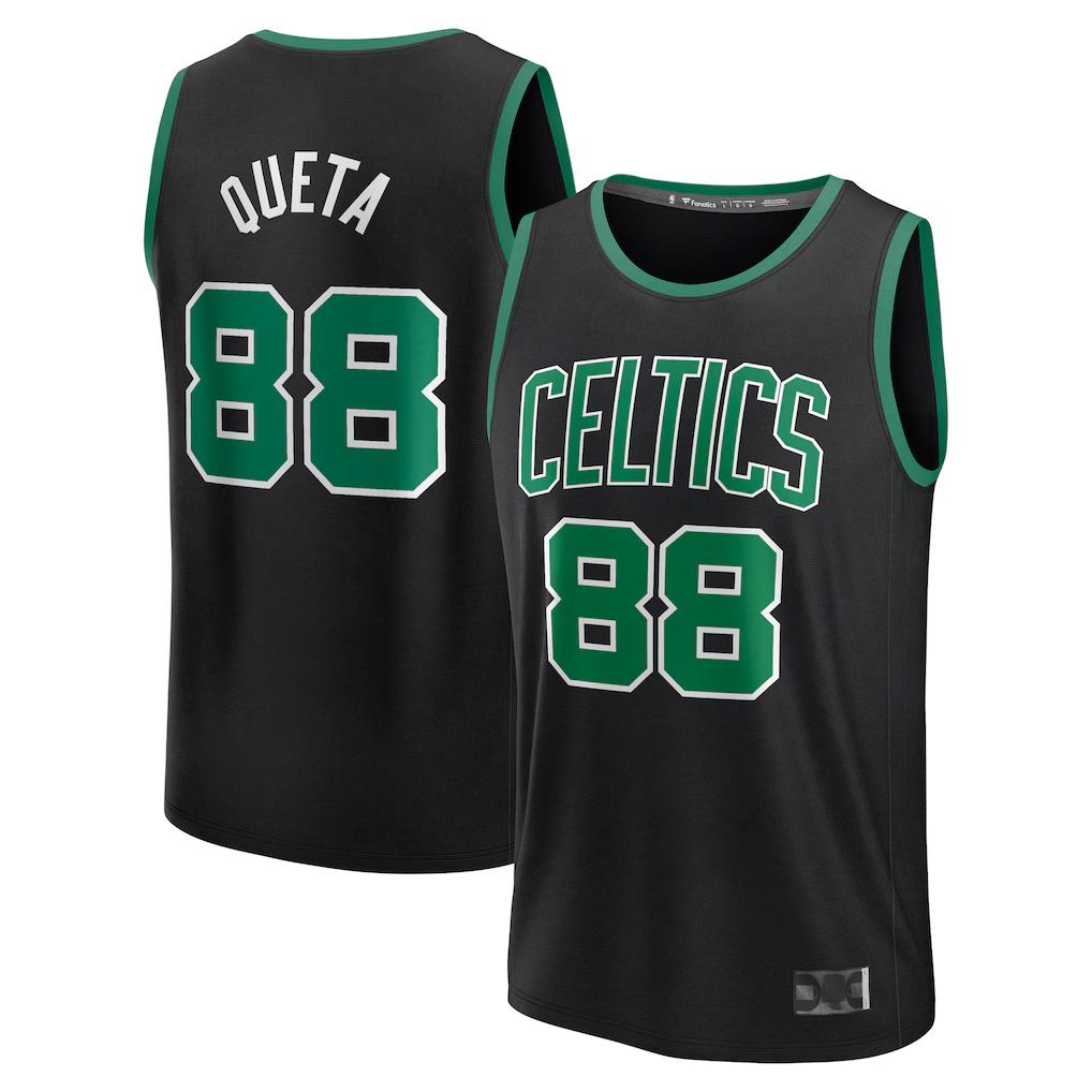 Pkot B.Celtics #88 Neemias Queta Black Fast Break Replica Player Jerseys - Statement Edition