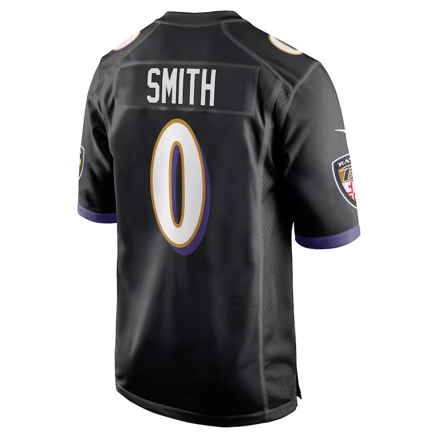 Pkot B.Ravens #0 Roquan Smith Player Black Alternate Home Game Stitched Jerseys