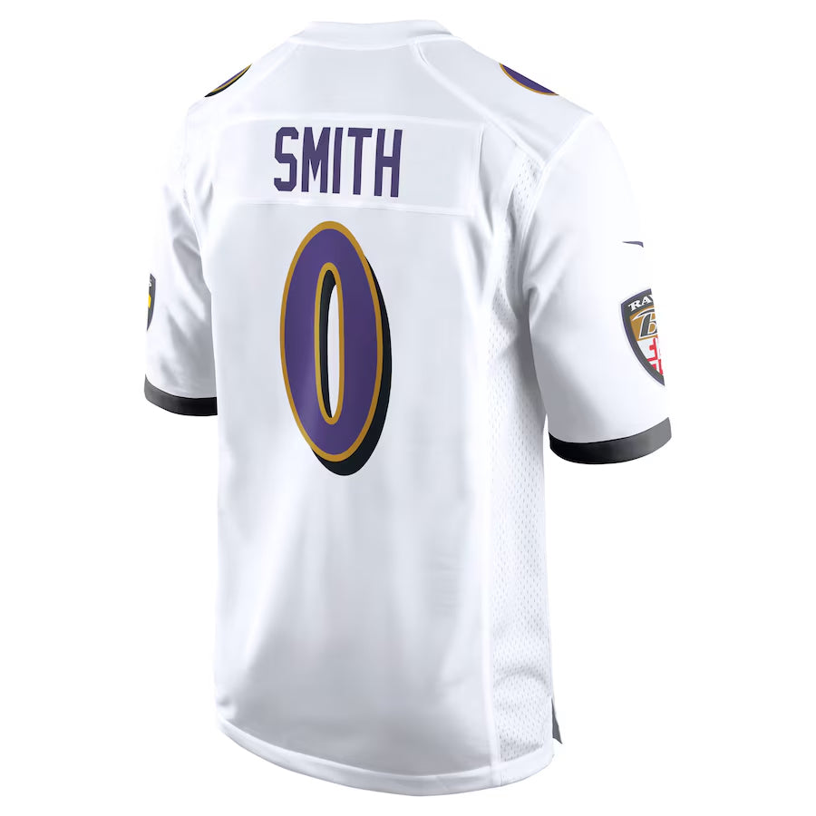 Pkot B.Ravens #0 Roquan Smith Player White Alternate Home Game Stitched Jerseys