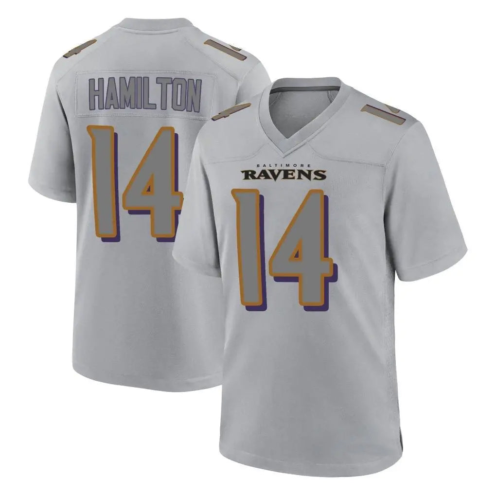 Pkot B.Ravens #14 Kyle Hamilton Player Gray Replica Limited Stitched Jerseys