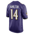 Pkot B.Ravens #14 Kyle Hamilton Player Purple Alternate Game Home Stitched Jerseys