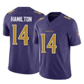 Pkot B.Ravens #14 Kyle Hamilton Player Purple Vapor F.U.S.E. Limited Home Game Stitched Jerseys