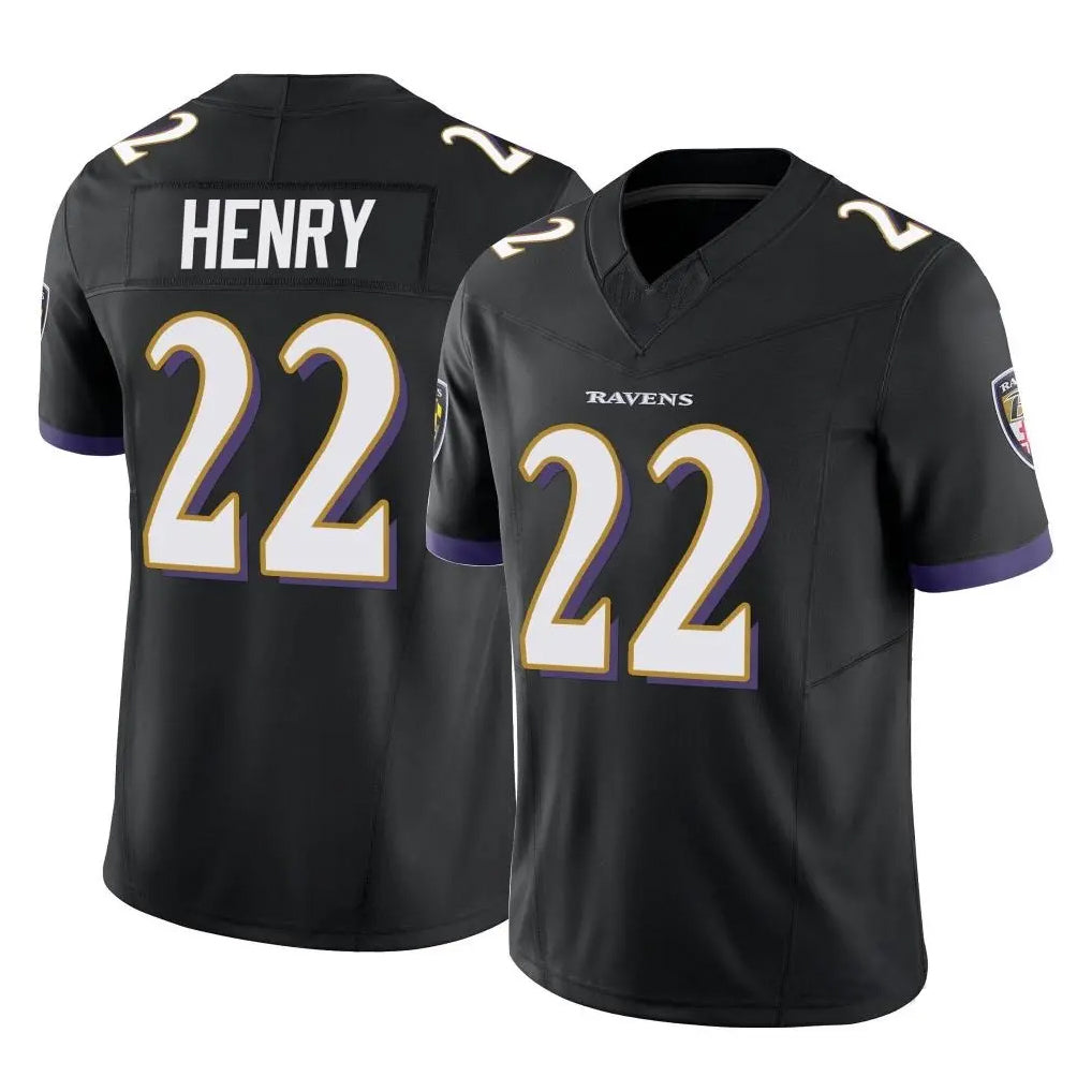 Pkot B.Ravens #22 Derrick Henry Player Black Limited Home Game Stitched Jerseys