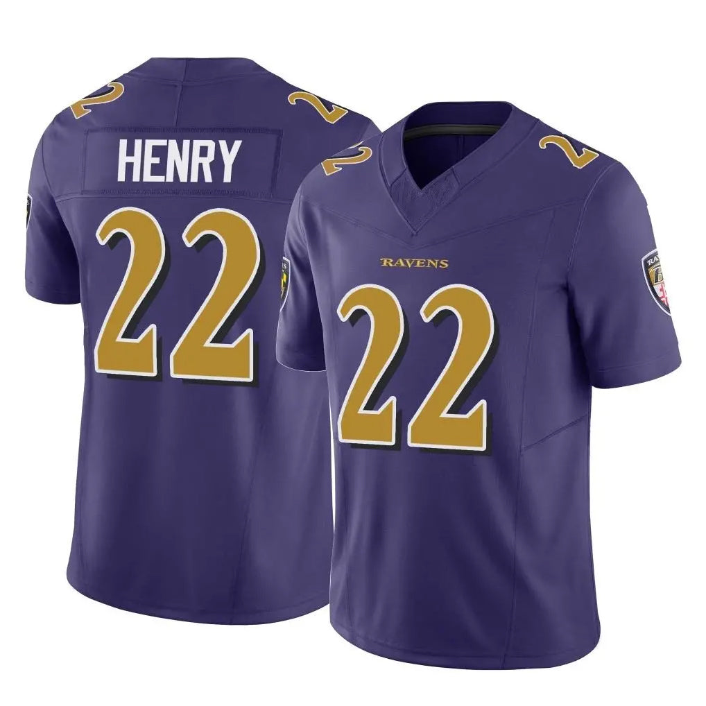 Pkot B.Ravens #22 Derrick Henry Player Purple Limited Home Game Stitched Jerseys