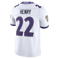 Pkot B.Ravens #22 Derrick Henry Player White Limited Elite Home Game Stitched Jerseys