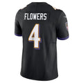 Pkot B.Ravens #4 Zay Flowers Player Black Vapor F.U.S.E. Limited Home Game Stitched Jerseys