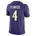 Pkot B.Ravens #4 Zay Flowers Player Purple Vapor F.U.S.E. Limited Home Game Stitched Jerseys