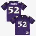 Pkot B.Ravens #52 Ray Lewis Mitchell & Ness Purple 1996 Authentic Throwback Stitched Jerseys
