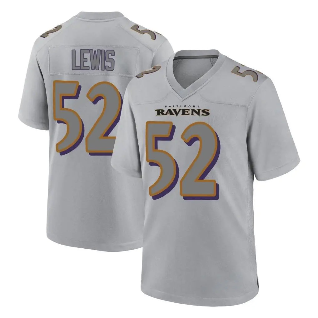 Pkot B.Ravens #52 Ray Lewis Player Gray Replica Limited Stitched Jerseys